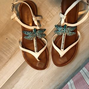 GIANNI BINI Women Detailed Flat Sandals Size 8